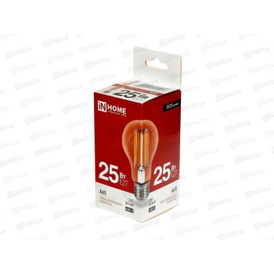 Лампа светодиодная IN HOME LED-A65-deco 25Вт E27 4000К 2480Лм *10