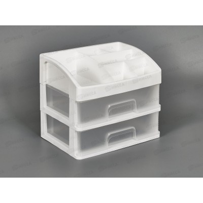 Органайзер наст. TUKZAR белый прозрачный 2 ящика TZ-20160-2