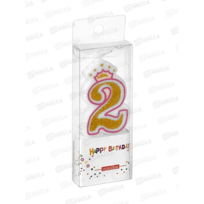 Свечи д/торта "Цифра Корона 2" 10см 448-539