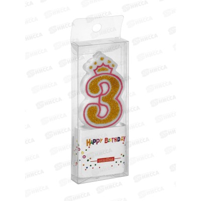 Свечи д/торта "Цифра Корона 3" 10см 448-540