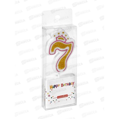 Свечи д/торта "Цифра Корона 7" 10см 448-544