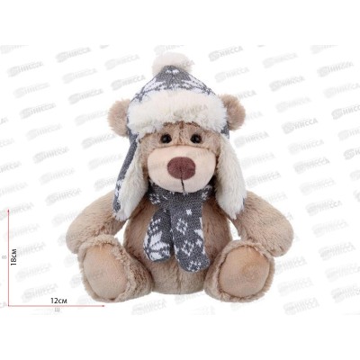 Игрушка ТМ &quotRelana" Мишка в шапочке и шарфике, 20см, RL24025-20