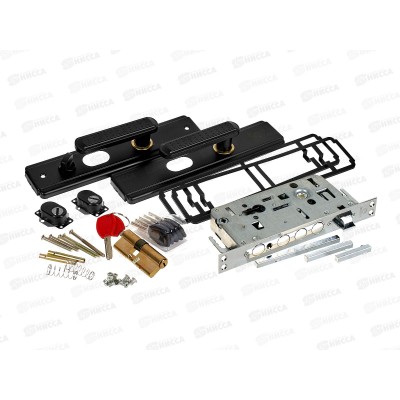 Замок врезной д/китайских дверей 3В-3526/30 с ручками HP107BLM SAZAR