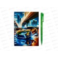 Блокнот с ручкой MAZARI Racing game 10*14см 38л кл. M-3196 *12