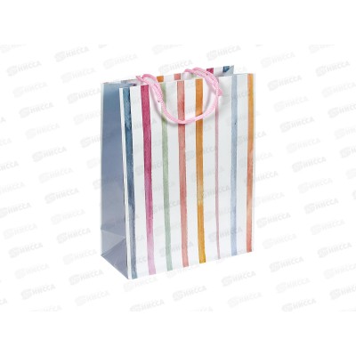 Пакет подарочный MI 18х23х8см Акриловые линии, ППК-4364  *12