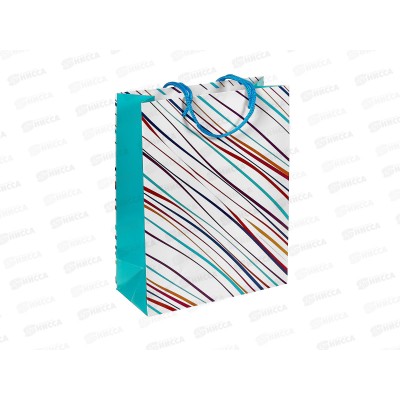 Пакет подарочный MI 18х23х8см Яркие линии, ППК-4361 *12