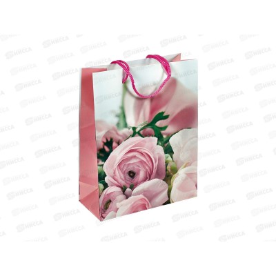 Пакет подарочный MI 18х23х8см Нежно розовые цветы, ППК-4340 *12