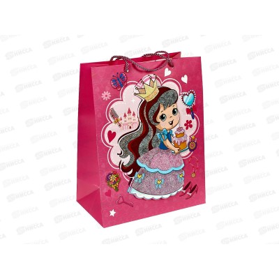 Пакет подарочный MI 26х32х10см Милая принцесса, ПКП-9252 *12
