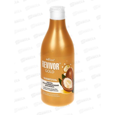 REVIVOR Gold Шампунь для волос Жожоба, аргана и кератин 500мл *12 REVIVOR Gold Шампунь для волос Жожоба, аргана и кератин 500мл *12