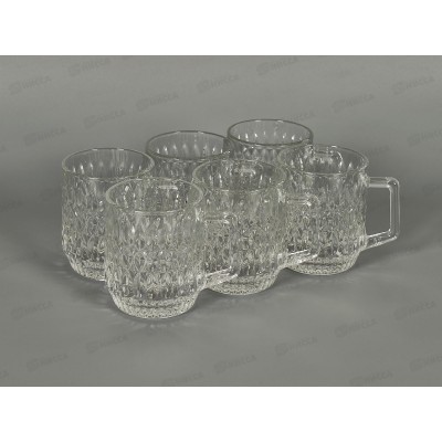 Набор кружек 6шт NANSI, емк. 200мл, 1412 Набор кружек 6шт NANSI, емк. 200мл, 1412