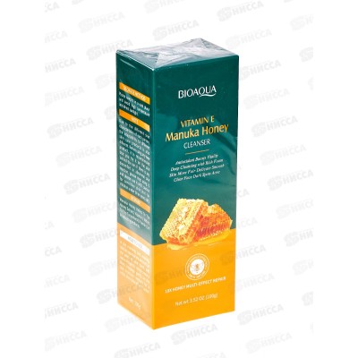 OBO Bioaqua Пенка для умывания С витамином Е очищающая с Экстрактом Меда 100г *96 OBO Bioaqua Пенка для умывания С витамином Е очищающая с Экстрактом Меда 100г *96