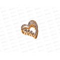 Крабик металл. &quotСердечко&quot со страз №9994