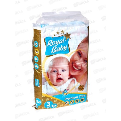 Royal Baby Подгузники Premium 3 54шт 5-9кг *6