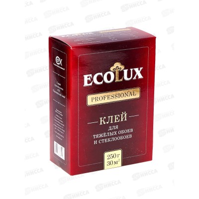 Клей ECOLUX professional стеклообои 0,25кг обойн. *20 Клей ECOLUX professional стеклообои 0,25кг обойн. *20