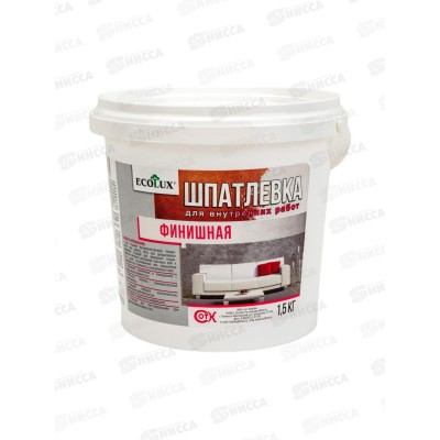 ШПАТЛЕВКА Финишная ECOLUX 1,5 кг*6