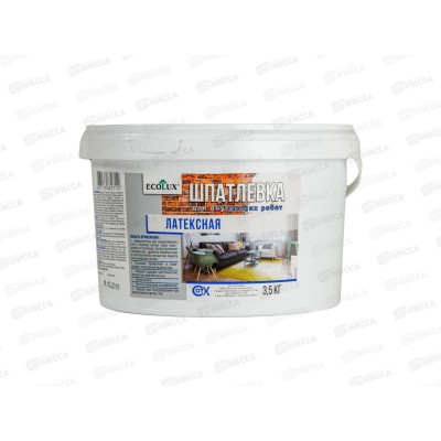 ШПАТЛЕВКА Латексная ECOLUX 3,5 кг*4 ШПАТЛЕВКА Латексная ECOLUX 3,5 кг*4