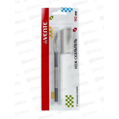 Нож канц. deVente скальпель 2 зап. лезвия, блистер 4090000 *24/240