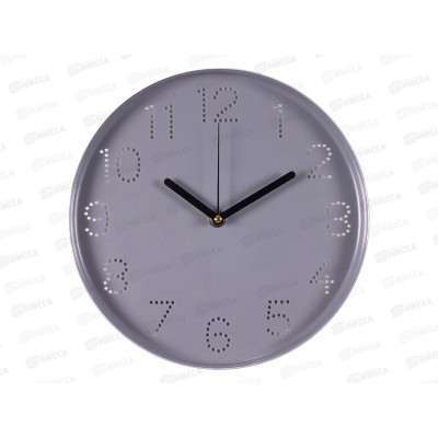 Часы настенные &quot21 Век&quot 2520-002 &quotКлассика&quot  Рубин d-25см корпус серый
