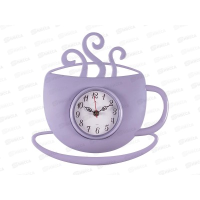 Часы настенные &quot21 Век&quot 3432-007 чашка с дымком Классика сиреневый Рубин