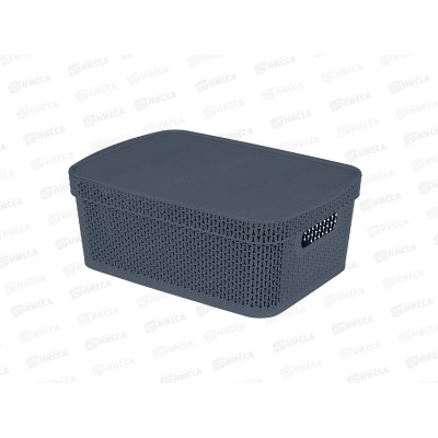 Корзина 11л &quotАжур&quot прямоуг с/кр косм серый KL411511026