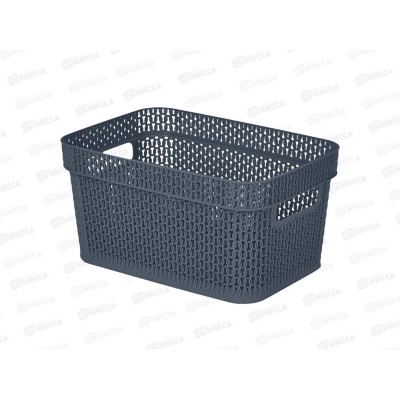 Корзина 5л &quotАжур&quot с ручками космический серый KL411210026