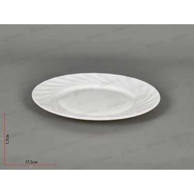 Тарелка плоская круглая d-17,5см 6/72 белье 1000б-т7 стеклокер Тарелка плоская круглая d-17,5см 6/72 белье 1000б-т7 стеклокер