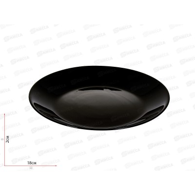 Тарелка плоская круглая d-17,5см Черный 10ч-тп7 *6/72 Тарелка плоская круглая d-17,5см Черный 10ч-тп7 *6/72