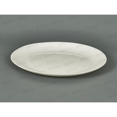 Тарелка плоская круглая d-24см 6/36 Белье форма луна 100бел-тл9,5