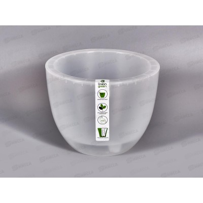 Горшок д/цветов Орфей 2,3л прозрачный (с вкладкой) d17,5 h13 *5 Горшок д/цветов Орфей 2,3л прозрачный (с вкладкой) d17,5 h13 *5