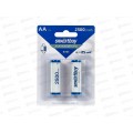 Батарейка Аккумулятор SmartBuy R6 AA 2500мАч, NiMH, 2BL, SBBR-2A02BL2350 *24/240