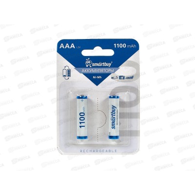 Батарейка Аккумулятор SmartBuy R3 AAA 1100мАч, NiMH, 2BL, SBBR-3A02BL1100 *24/240