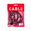 Дата-кабель Smartbuy USB - 3в1 Micro/C/8pin, резин толс 1.2м, черный iK-312QBOMB black
