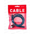 Кабель Bold MicroUSB д/зарядки, мятный 3А, 1м, Smartbuy iK-12Bold-Mint