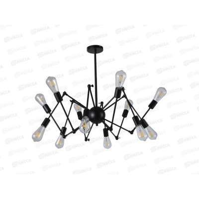 Люстра HALM 12*E27  металл, черный, 1200*1200*620мм, 52446