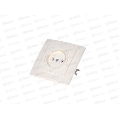 Розетка PALAZZO скрытая установка, 1-местная 16А 250В квадратная слоновая кость 26483