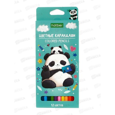 Карандаши 12цв Hatber Плюшевые панды "ECO" 087797 *12/240 Карандаши 12цв Hatber Плюшевые панды "ECO" 087797 *12/240