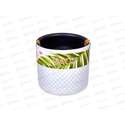 Кашпо &quotФасет&quot D180мм вставка и автополив Белый М3236 *8