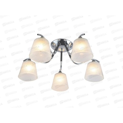 Люстра Классика 5-рожковая 13147/5СR+BK WT не ориг.плафоны