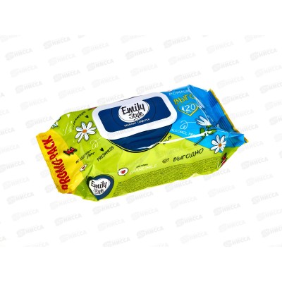 Emily Style Влажные салфетки 120шт Ромашка с крышкой С0007959 *14 Emily Style Влажные салфетки 120шт Ромашка с крышкой С0007959 *14