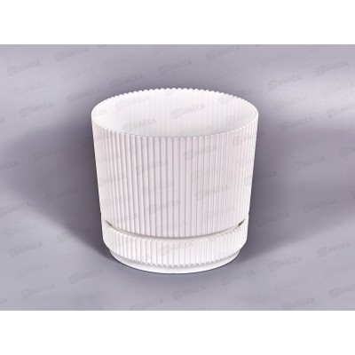 Кашпо &quotСтрип&quot D140мм 1,3л с/п Белый М3246 *12