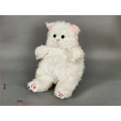 Пушистая кошечка, цвет: белый, 30х20х40см, 23111139002-2   АТМ Пушистая кошечка, цвет: белый, 30х20х40см, 23111139002-2   АТМ
