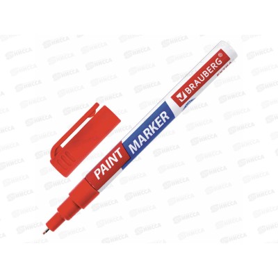 Маркер-краска BRAU лаковый Extra красный, 1мм нитро- 151964 *12 Маркер-краска BRAU лаковый Extra красный, 1мм нитро- 151964 *12