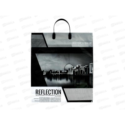 Пакет с пласт руч 40*44 Отражение 80мкр *10/100