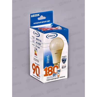Лампа светодиодная IONICH E27 LED-SMD2835-А-60-20ВТ-1800Лм-230В 6500К,1561*50