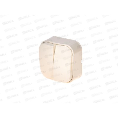 Выключатель IONICH 2-клавиши открытая установка, 10А, 220В "Слоновая кость&quot1425 *10