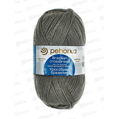 Пряжа Кроссбред Бразилии Светло-моренго шерсть/акрил 100гр 500м 393