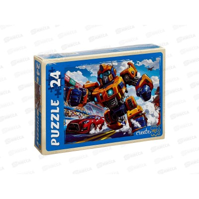 Пазлы-макси. 24 эл. Мощный желтый трансформер, УК24-1972 *24