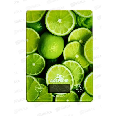 Весы кухонные DO-3011L 7кг Лайм Добрыня Весы кухонные DO-3011L 7кг Лайм Добрыня