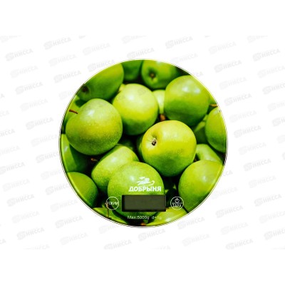 Весы кухонные DO-3012B 5кг Яблоки Добрыня Весы кухонные DO-3012B 5кг Яблоки Добрыня