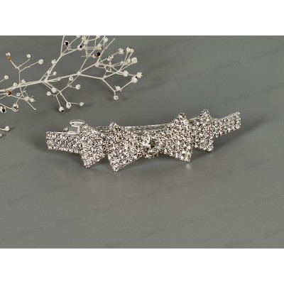 Заколка-автомат п/сер стразы №10035